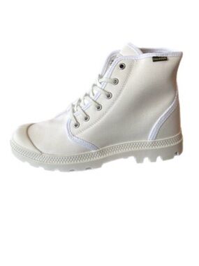 Palladium off white canvas  Pampa Originale slug sole casual travels boots